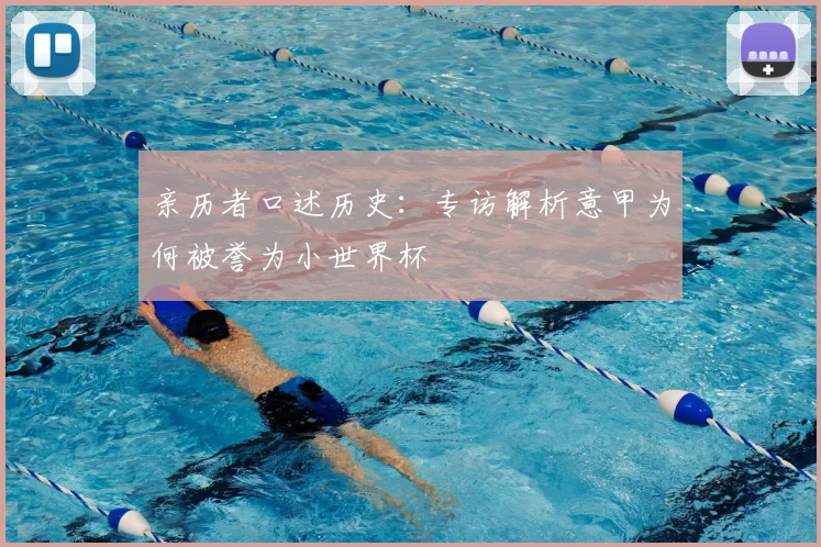 亲历者口述历史：专访解析意甲为何被誉为小世界杯